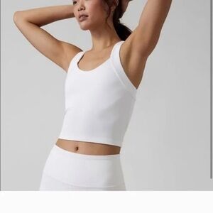 Athleta Horizon Ribbed White Tank